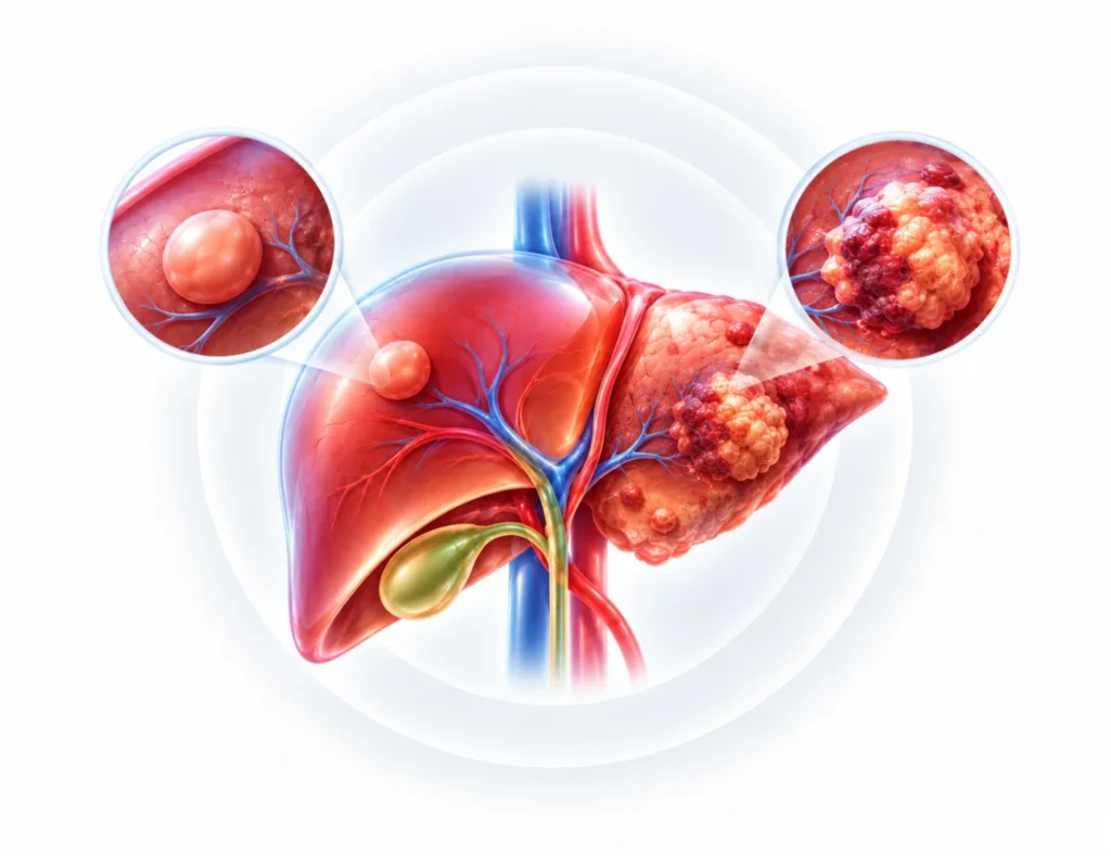 Benign and malignant liver lesions – cysts, haemangioma and liver cancer (HCC); liver tumour treatment in Mumbai