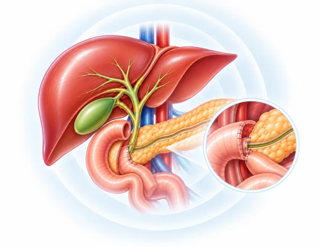 Pancreatic surgery – pancreatic anastomosis after Whipple procedure (pancreaticoduodenectomy) in Mumbai